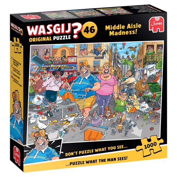 Puslespil Wasgij Original 46 "Middle Aisle Madness!" 1000 Brikker