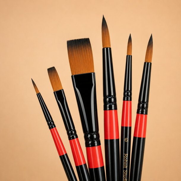 Roholt Studio Kunstnerpensels�t 6-Pak - Mix