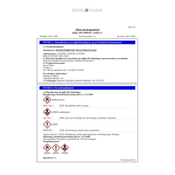 Medium til Oliemaling - Hurtig Trrende