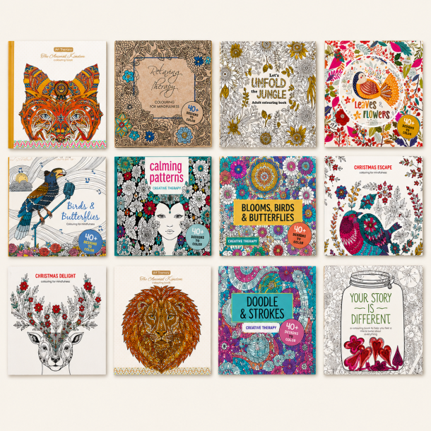 Roholt Studio Malebogsbundle - Creative Therapy Edition (12 stk.)
