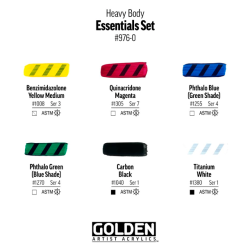 GOLDEN Heavy Body Akrylmaling Essentials S�t - 6x59ml.