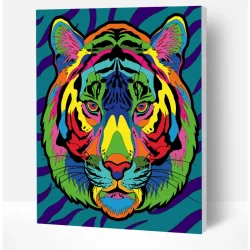 Tiger Pop Art paint by numbers 40 x 30cm