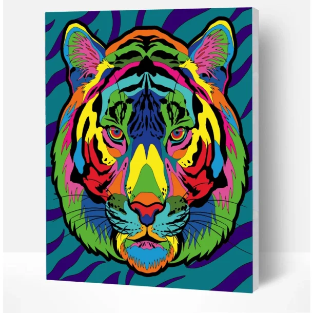 Tiger Pop Art paint by numbers 40 x 30cm