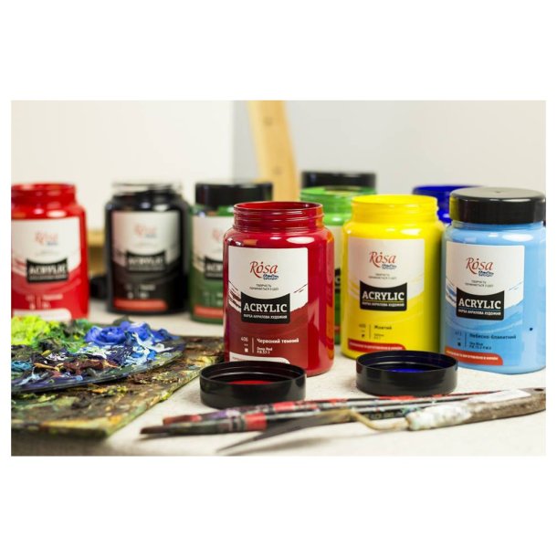 ROSA Akrylmaling 65x400ml. Fuldt Sortiment