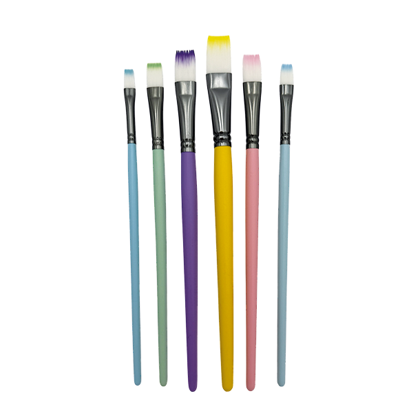 Artist Brushes 6-Pak Multicolor - Flat