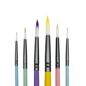 Artist Brushes 6-Pak Multicolor - Rund
