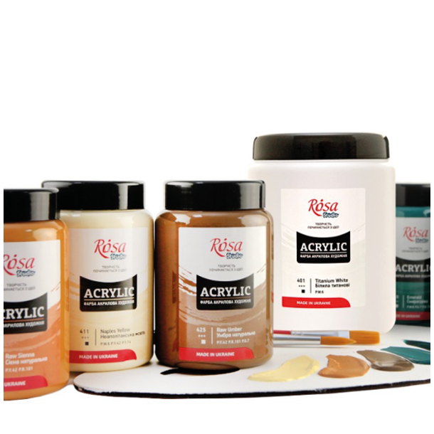 Rosa Akrylmaling 400ml.