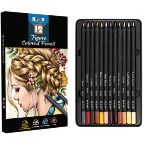 H&B Oliebaserede Farveblyanter 12-stk. - Figure
