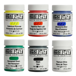GOLDEN SoFlat Pop S�t, Mat Akrylmaling - 6x59ml.