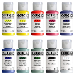 GOLDEN Fluid Akrylmaling Mixing S�t - 10x30ml.