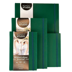 Roholt Studio Artist Watercolour Journal - Dark Green