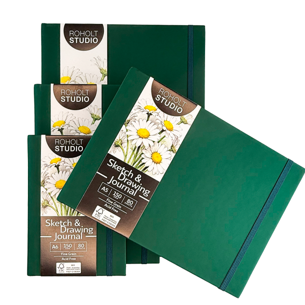 Roholt Studio Artist Sketchbook - Dark Green