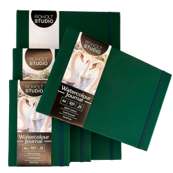 Roholt Studio Artist Watercolour Journal - Dark Green