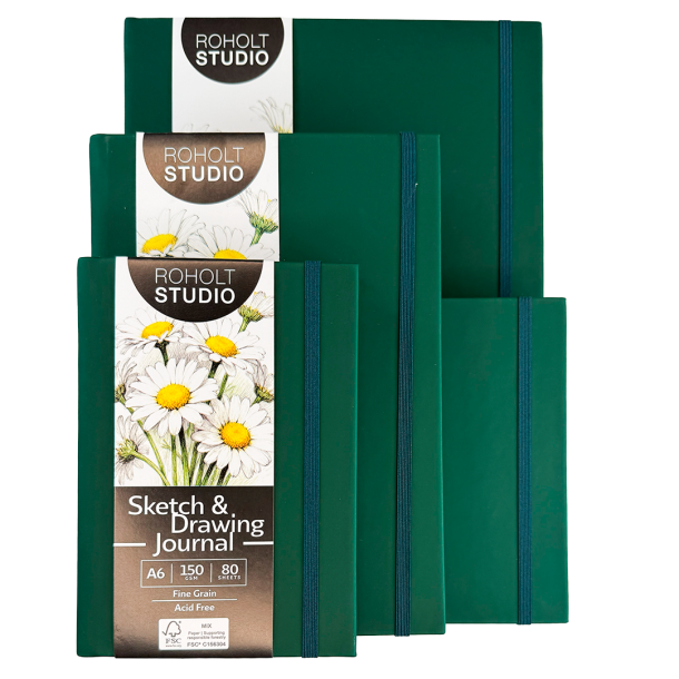 Roholt Studio Artist Sketchbook - Dark Green