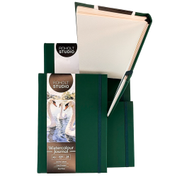 Roholt Studio Artist Watercolour Journal - Dark Green