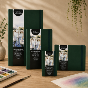 Roholt Studio Artist Watercolour Journal - Dark Green