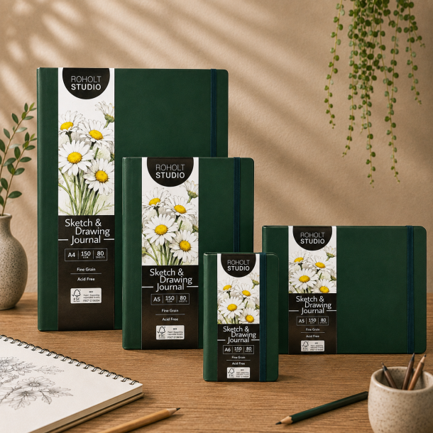 Roholt Studio Artist Sketchbook - Dark Green