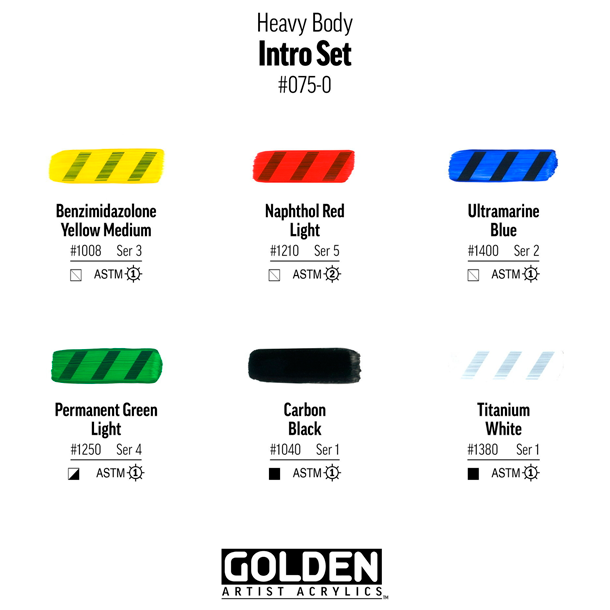 GOLDEN Heavy Body Akrylmaling Intro S�t