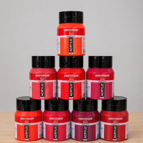 Amsterdam Akryl S�t  - R�de Toner