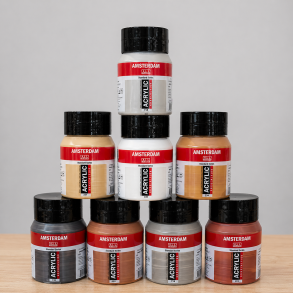 Amsterdam Akryl S�t  - Metalliske Farver