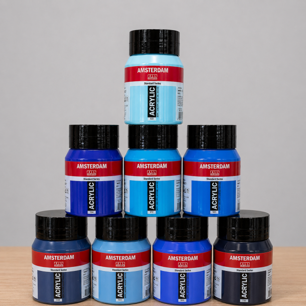 Amsterdam Akryl S�t  - Bl� Toner