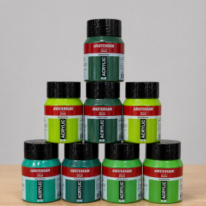 Amsterdam Akryl S�t  - Gr�nne Toner