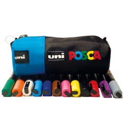 POSCA PC-5M Penalhus Sortiment - Lys Bl�