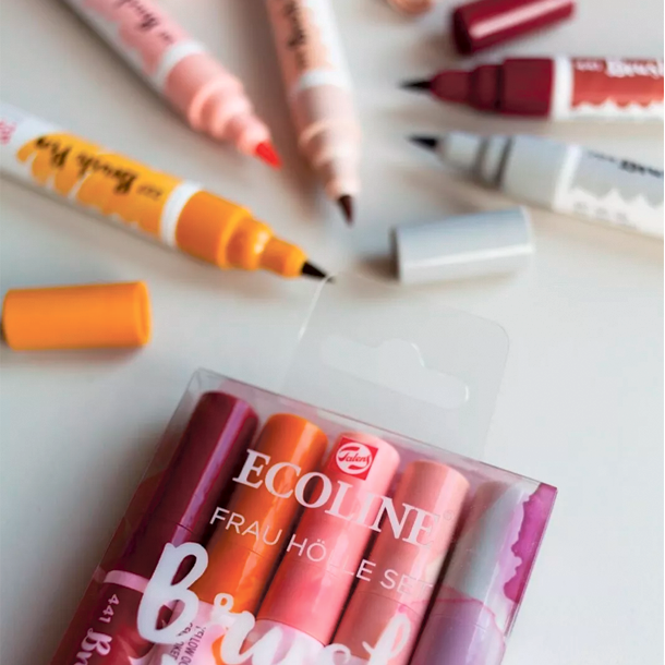 Ecoline Akvarel Brushpens "Frau Hlle" 5-pen st