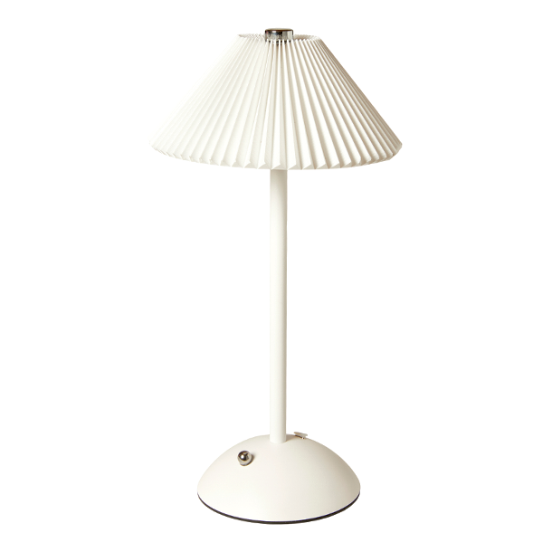 Touch Bordlampe, Pliss� - Hvid