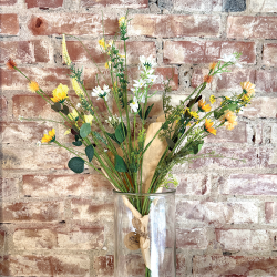 Buket Vild Flora - Hvid/Gul