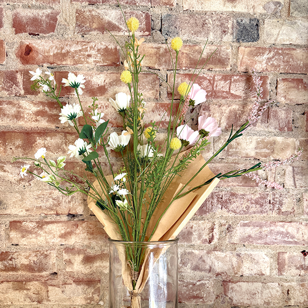 Buket Vild Flora - Hvid/Rosa