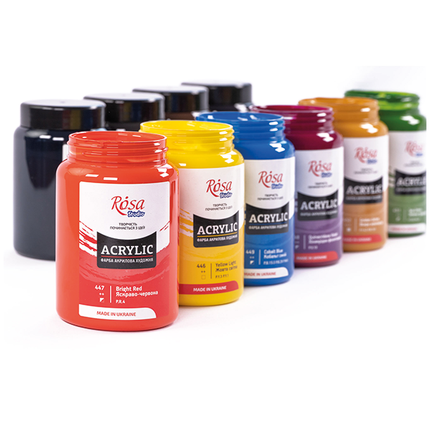 Rosa Akrylmaling 400ml.