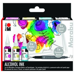 Marabu Alcohol Ink, Flowers Set