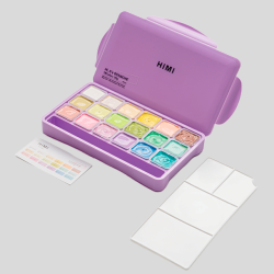 HIMI Jelly Gouache Pastel - 18-Pak, Purple Case