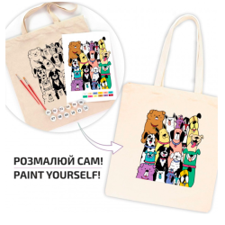 Ecobag - Mal Selv - Dogs 38x42 cm