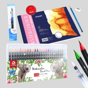 Mobee - 24-Stk Akvarel Brushpen St