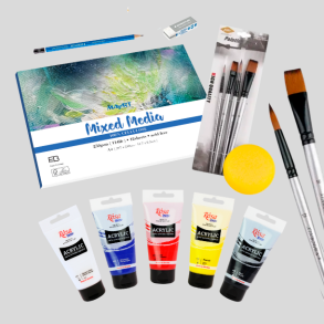 Rosa Basis Akryl Pakke - 5x75ml.