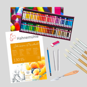 Van Gogh Oliepastelpakke med paletkniv og silikonepensler