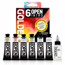 GOLDEN Open Intro S�t, Langsomt�rrende Akrylmaling