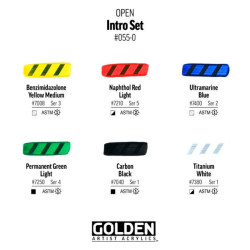 GOLDEN Open Intro S�t, Langsomt�rrende Akrylmaling