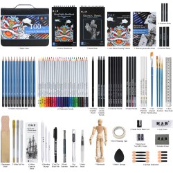 H&B Komplet Tegnest i Etui - 100-Dele