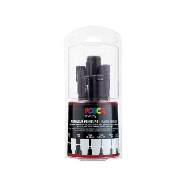 POSCA Sort 7-pen sortiment