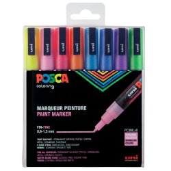 POSCA PC-3M 0,9 - 1,3 mm Sortiment (Glitter) (8 stk)