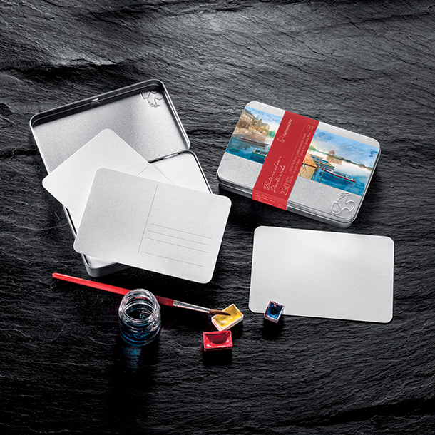 Hahnem�hle Akvarel Postkort i Metal�ske