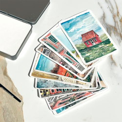 Hahnem�hle Akvarel Postkort i Metal�ske