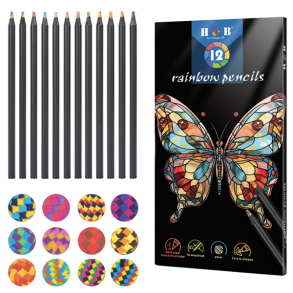 H&B Regnbue Farveblyanter 12-stk.