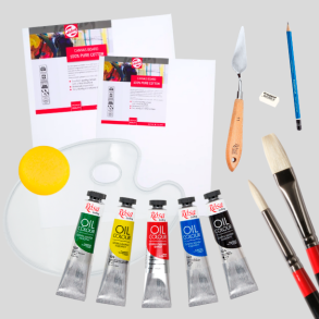 Rosa Deluxe Oliemaling Pakke