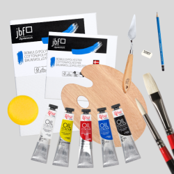 Rosa Premium Oliemaling Pakke