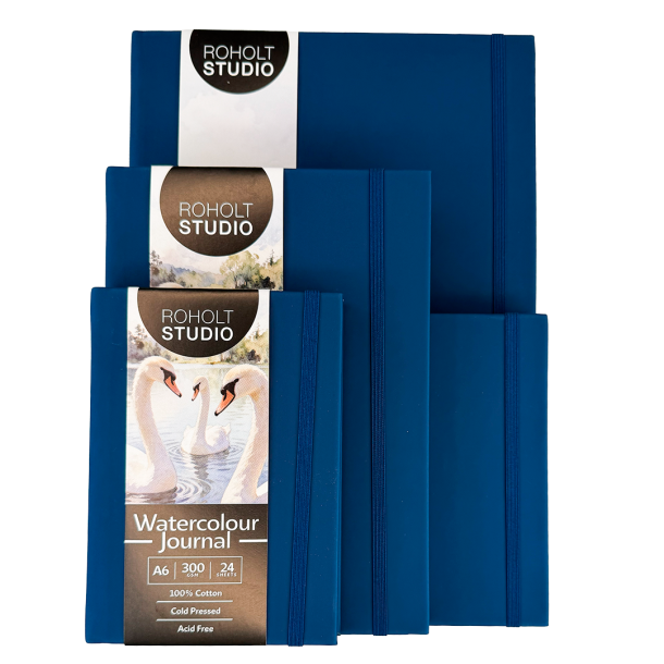 Roholt Studio Artist Watercolour Journal - Royal Blue