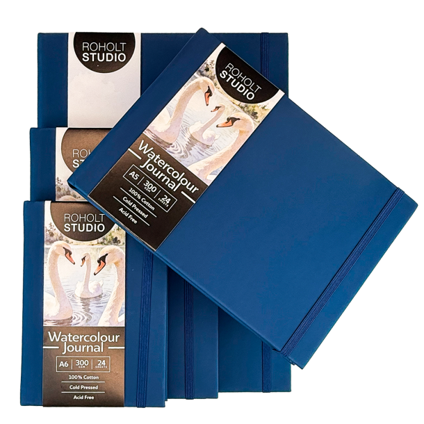 Roholt Studio Artist Watercolour Journal - Royal Blue
